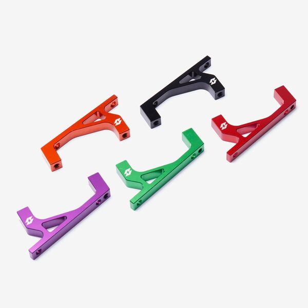 Full-E Charged Front Brake Caliper Bracket for 250mm Oversized Disc Orange