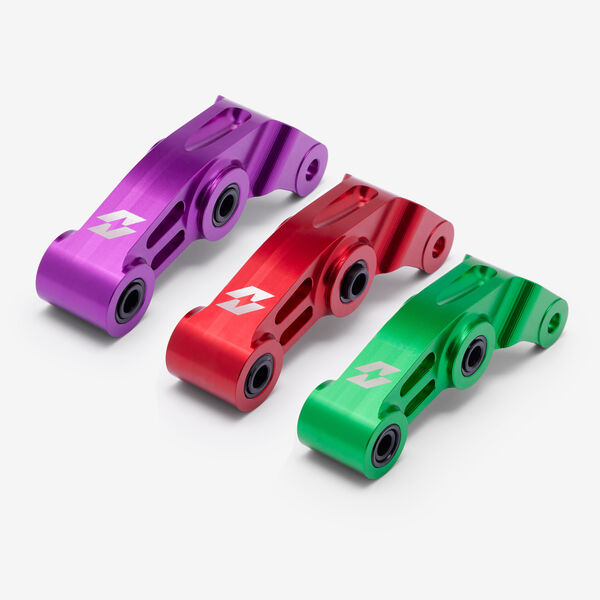 Full-E Charged Reinforced Suspension Linkage With Roller Bearings Purple