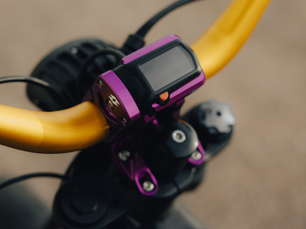 Full-E Charged Speedo Relocation Bracket Purple